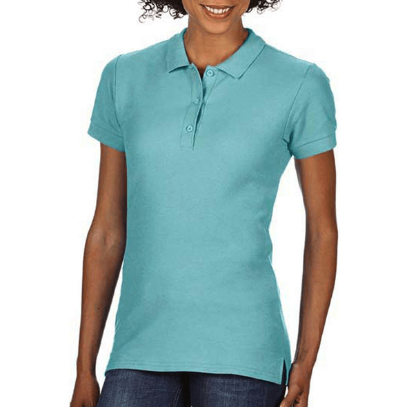 10 Gildan Premium Cotton Ladies Piqu Double Polo Shirt 102.49